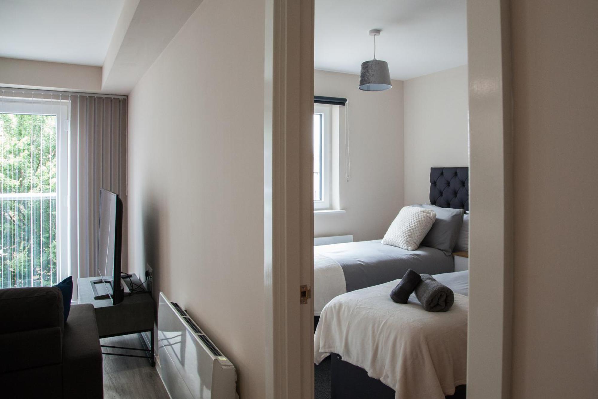 Modern 2Bd Apartment In Manchester City Buitenkant foto