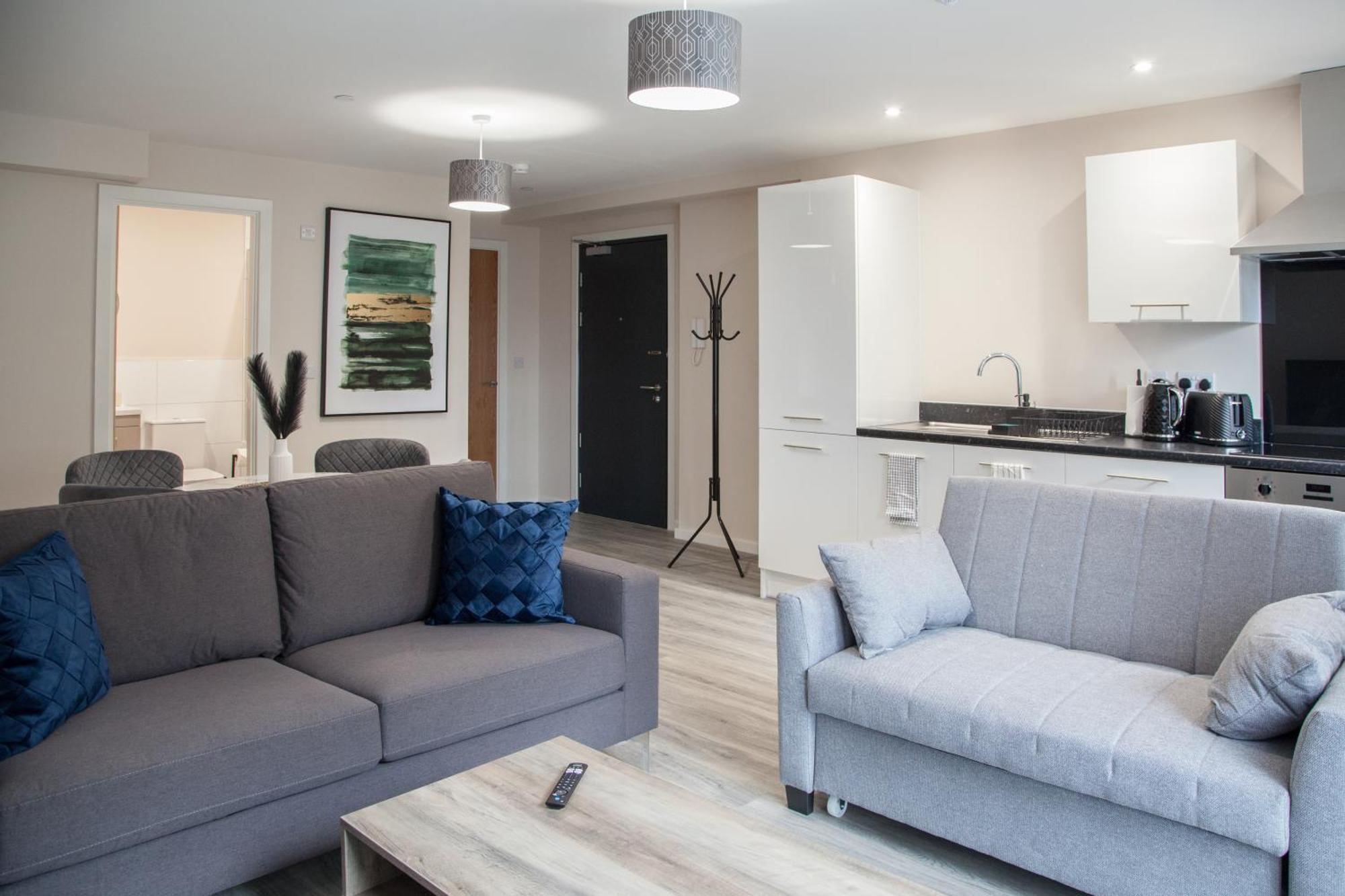 Modern 2Bd Apartment In Manchester City Buitenkant foto