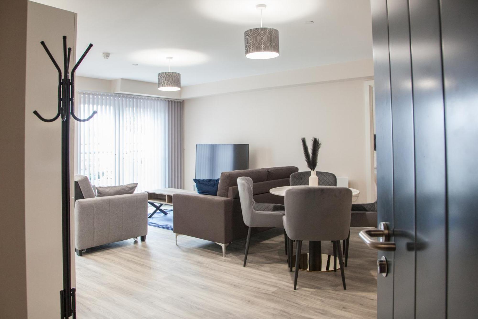Modern 2Bd Apartment In Manchester City Buitenkant foto