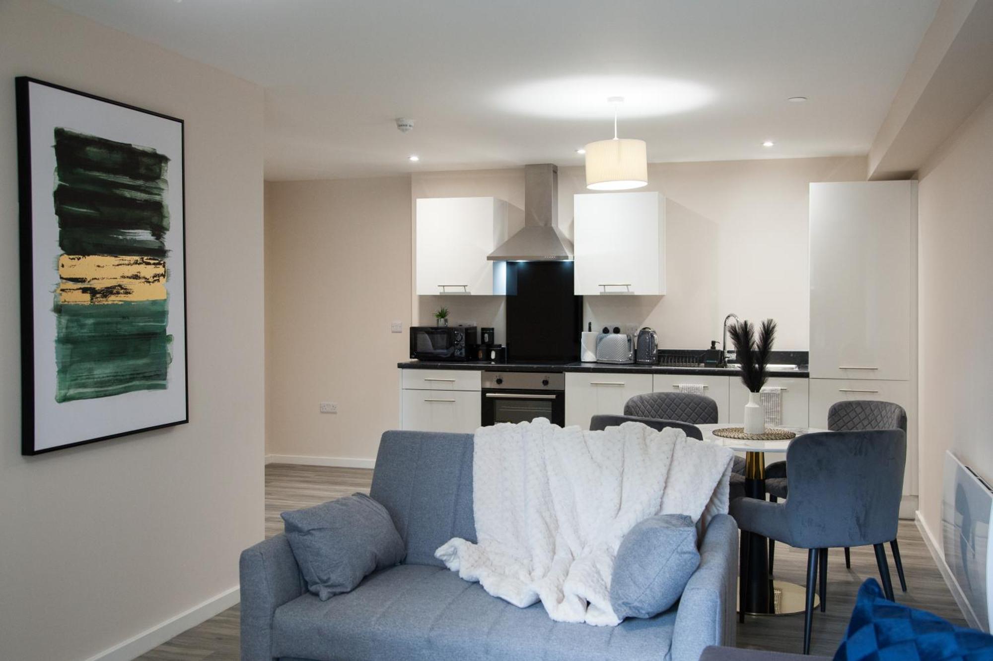 Modern 2Bd Apartment In Manchester City Buitenkant foto