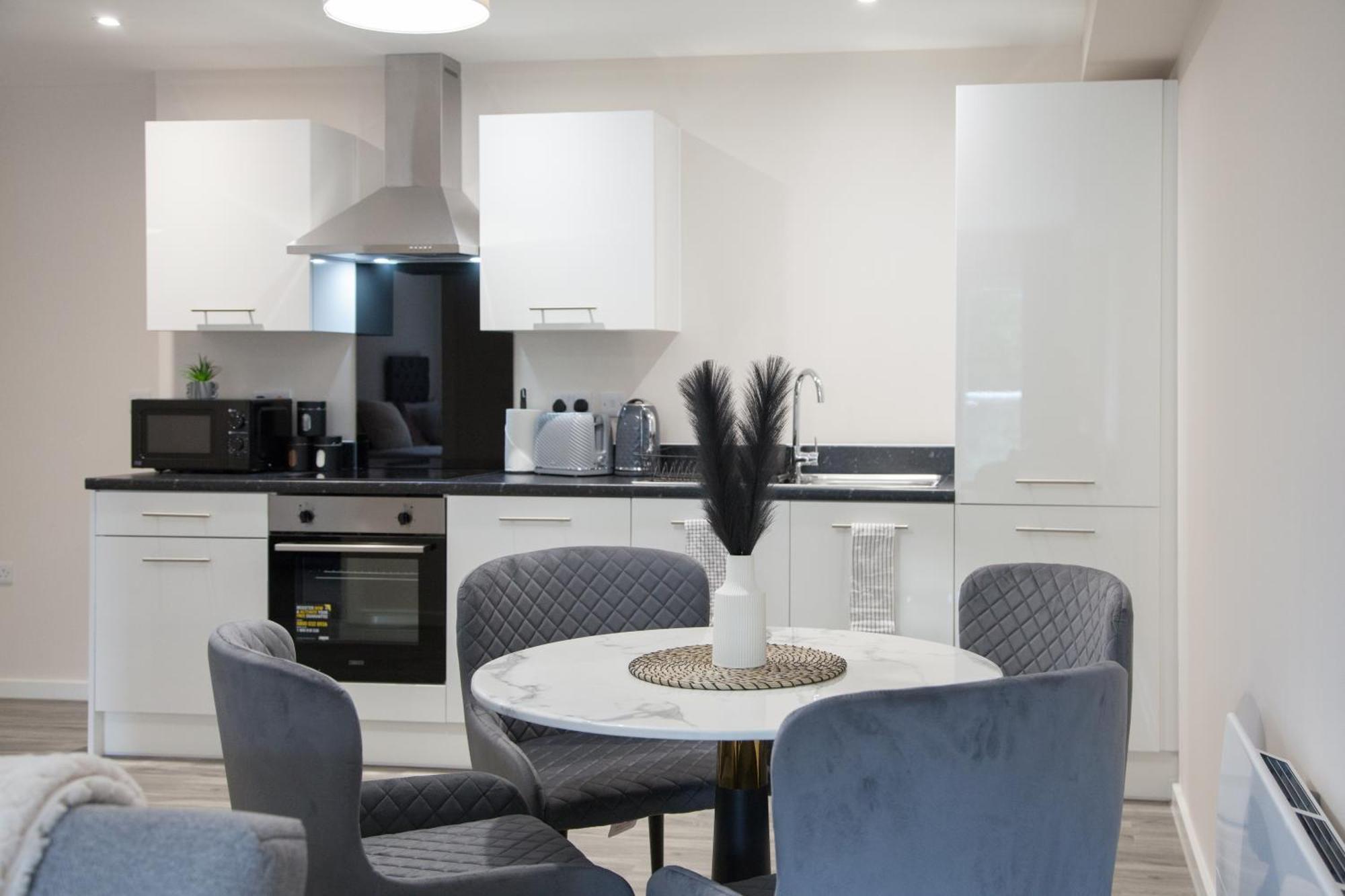 Modern 2Bd Apartment In Manchester City Buitenkant foto