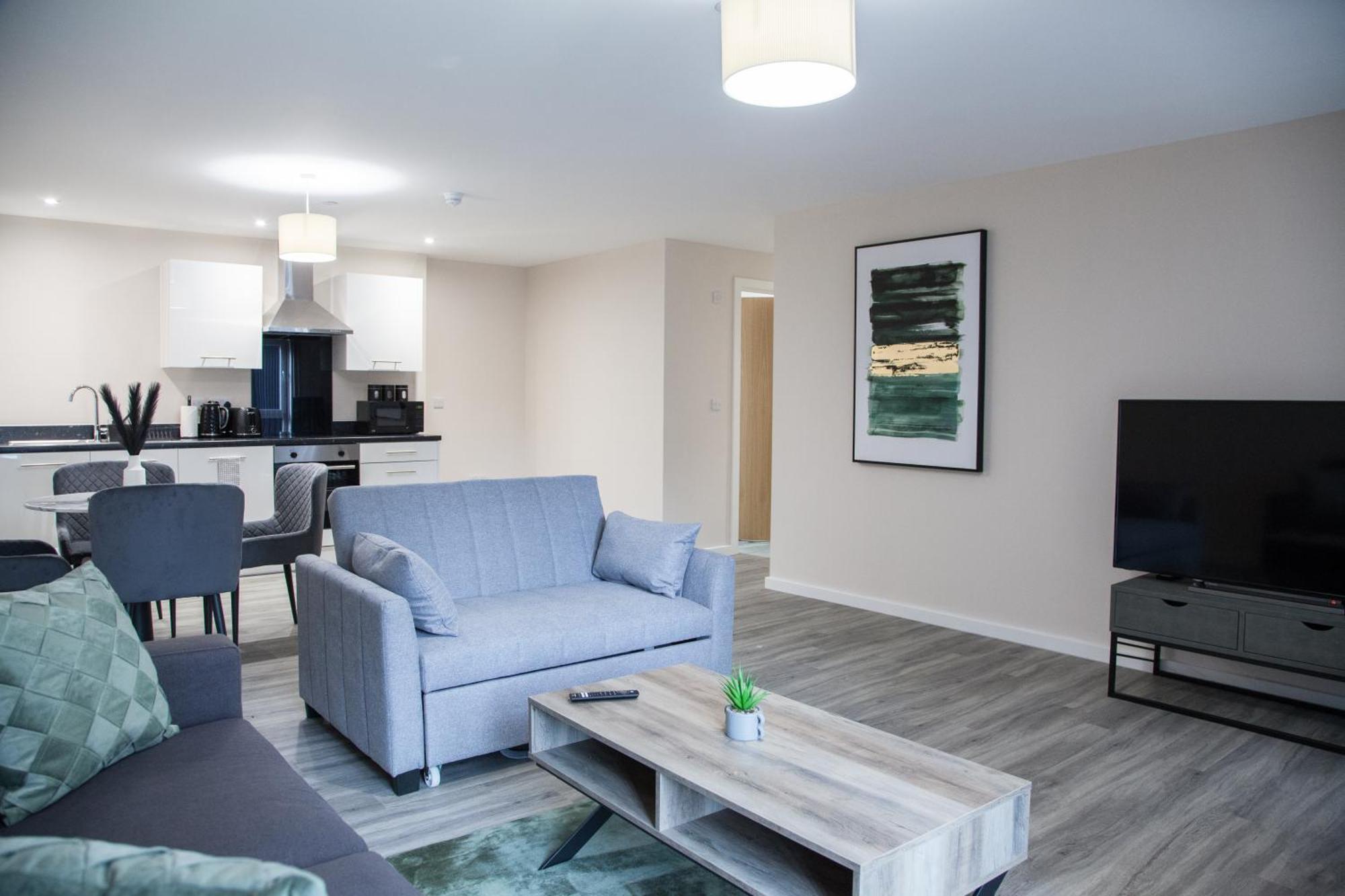 Modern 2Bd Apartment In Manchester City Buitenkant foto